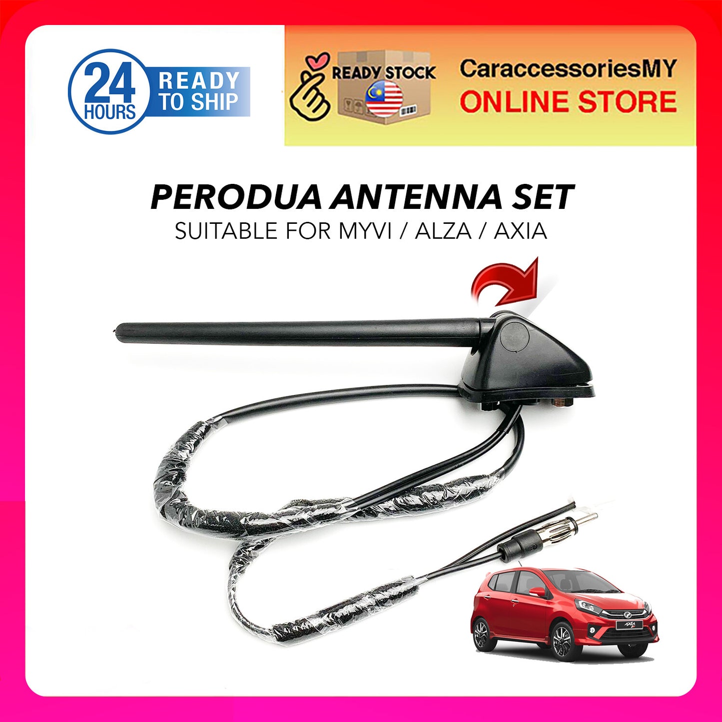 perodua myvi axia alza antenna with base replacement set lagi best icon oem radio receiver