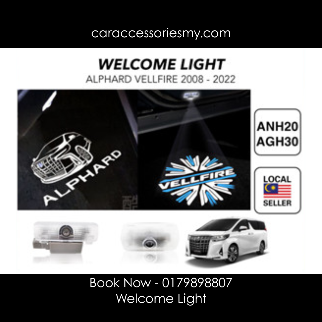 Toyota alphard vellfire ghost shadow light welcome light side step logo anh20 front door step agh30 warning lamp