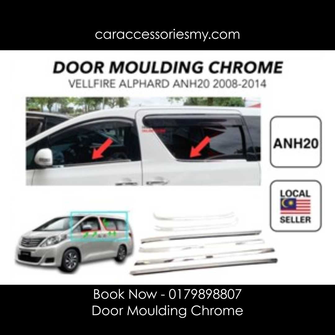 Toyota alphard vellfire ANH20 2008-2014 window moulding chrome door belt moulding window lining 6 PCS stainless steel