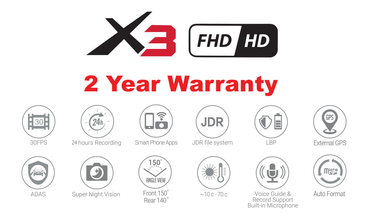GNET MACHTIG X3 GNet 1080P 24 hours 2CH Car Dashcam Front Rear dvr car recorder fhd hd made in korea