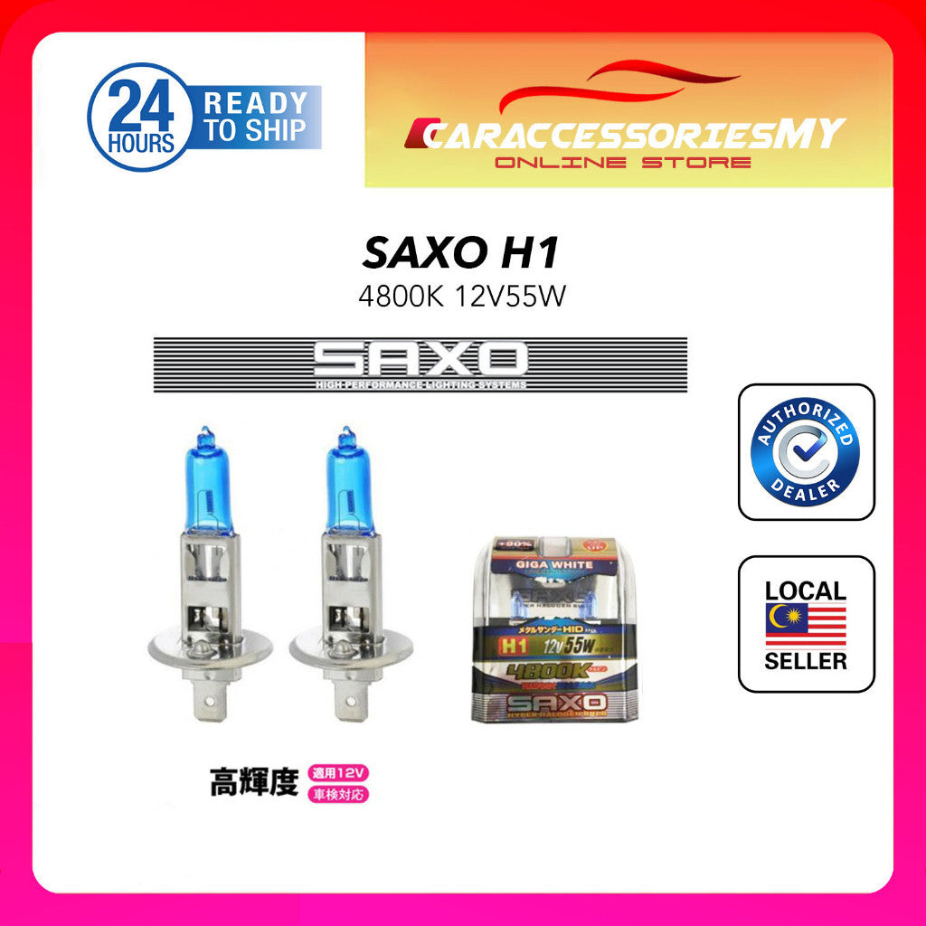 SAXO 4800K H1 White Halogen Bulb for perodua myvi